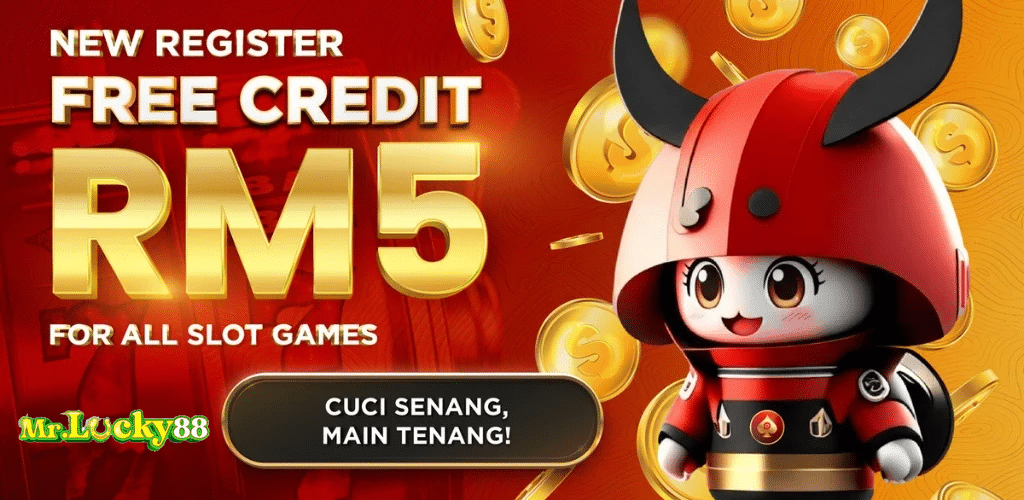 Claim RM5 free credit when you register on mrlucky88