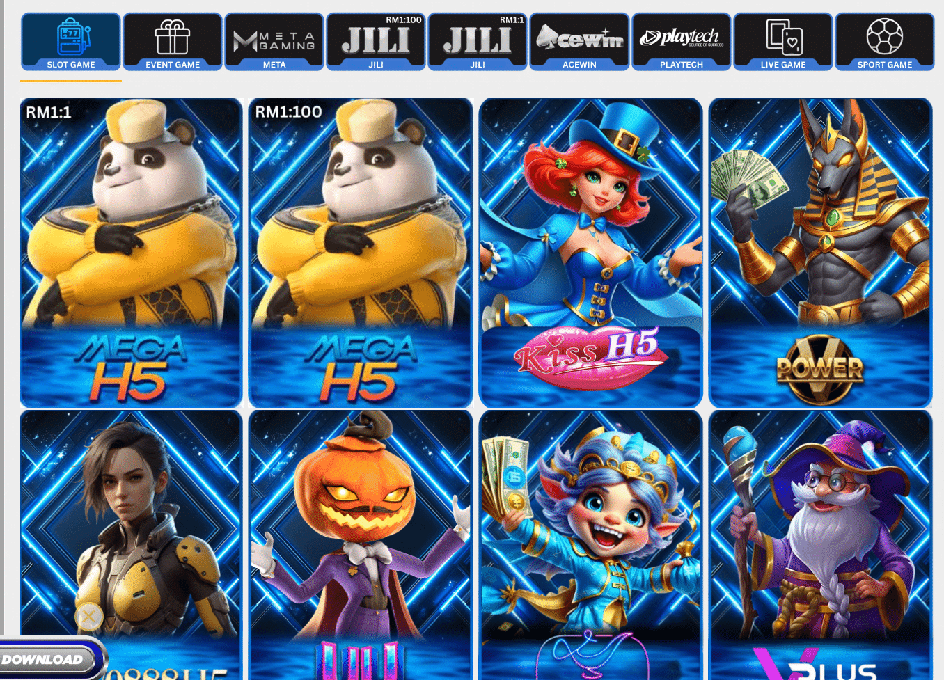 syabas99 casino games selection