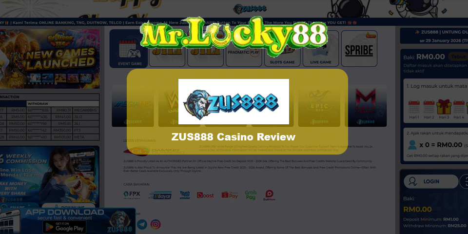 ZUS888 Casino Review