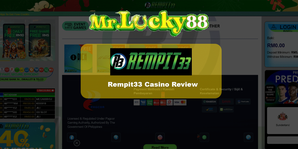 rempit33 malaysia free credit casino