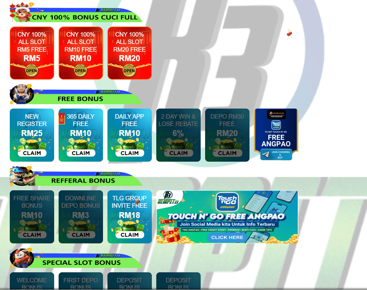 rempit33 promotions including free credit