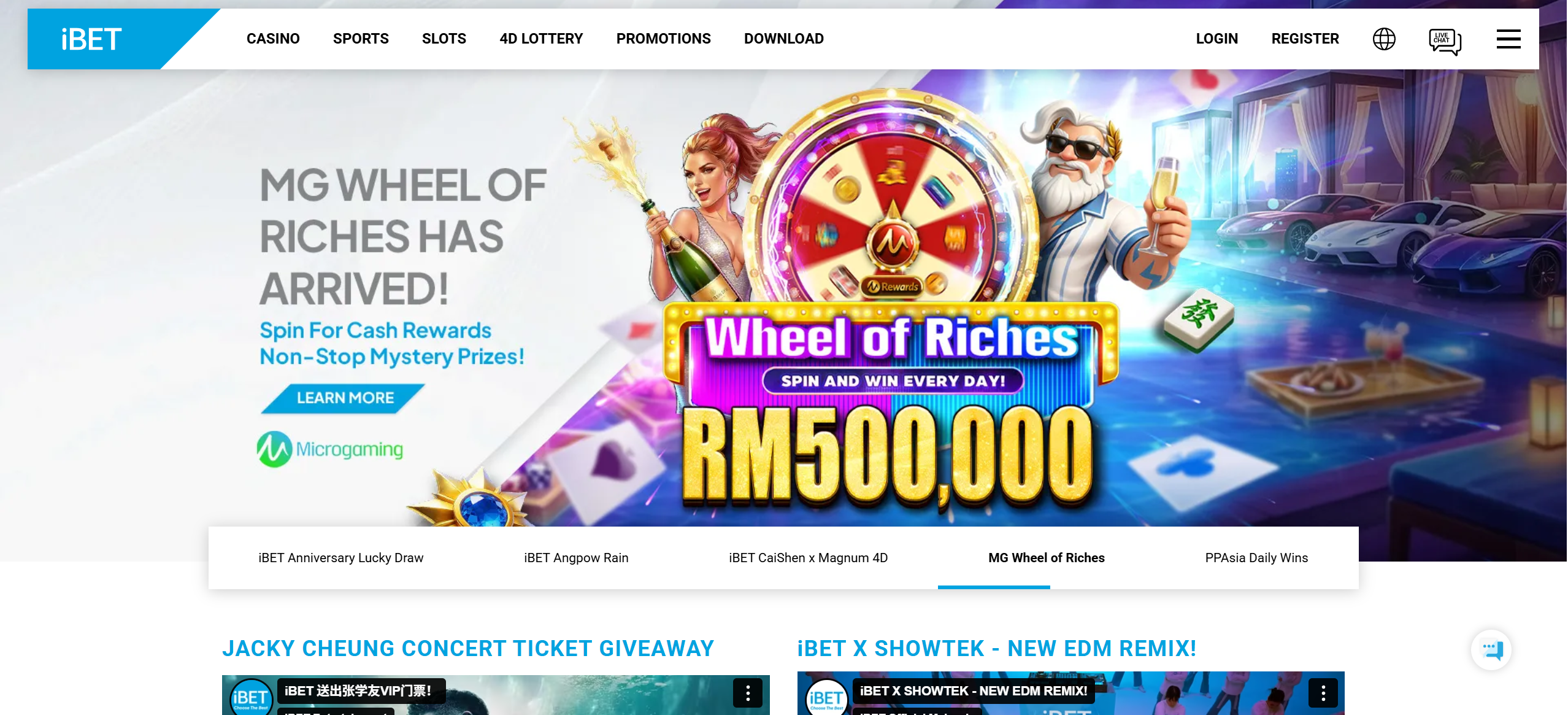 ibet online casino homepage