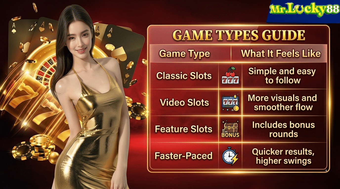 Type of games to be experience in mrlucky88