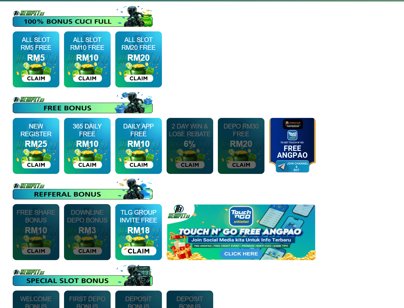 rempit33 online casino malaysia promotions page