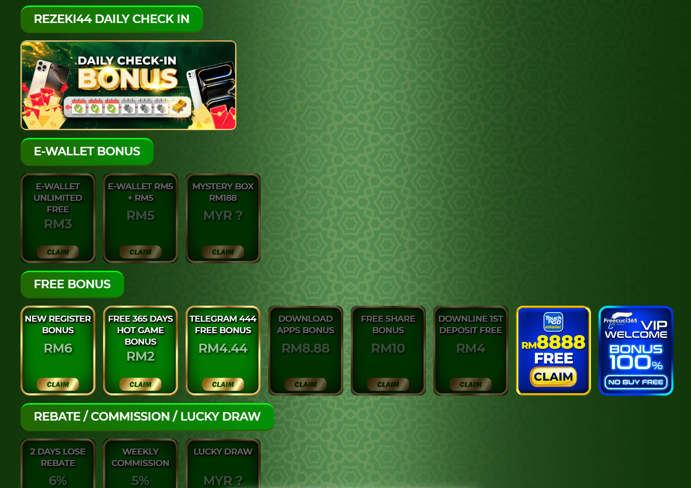 rezeki44 online casino promotions
