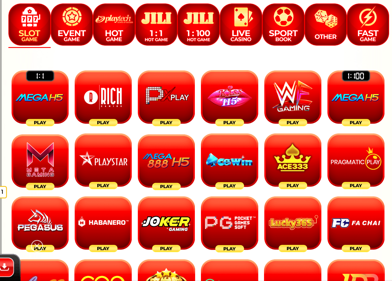 shell99 online casino game page